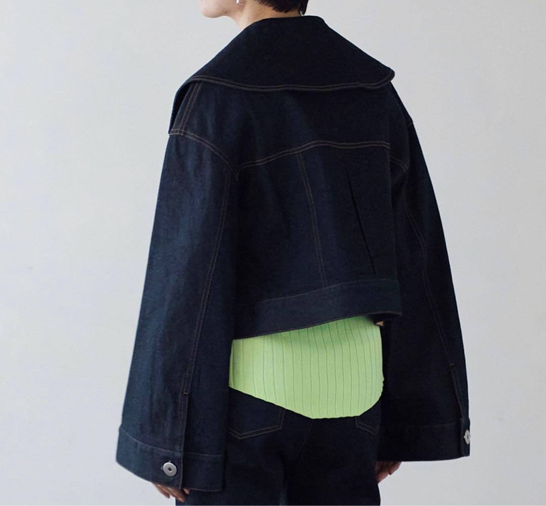 【新品】LANVINenBleu ビッグカラーデニムショートジャケット