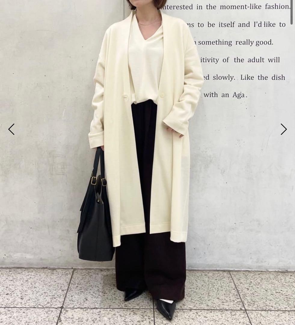 【新品】ヤマダヤ Aga ウールスムースガウンジャケット ウール100%