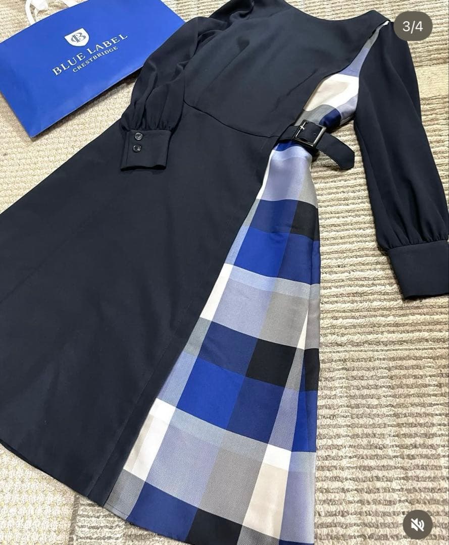 ブルーレーベルクレストブリッジ ワンピース 36サイズ