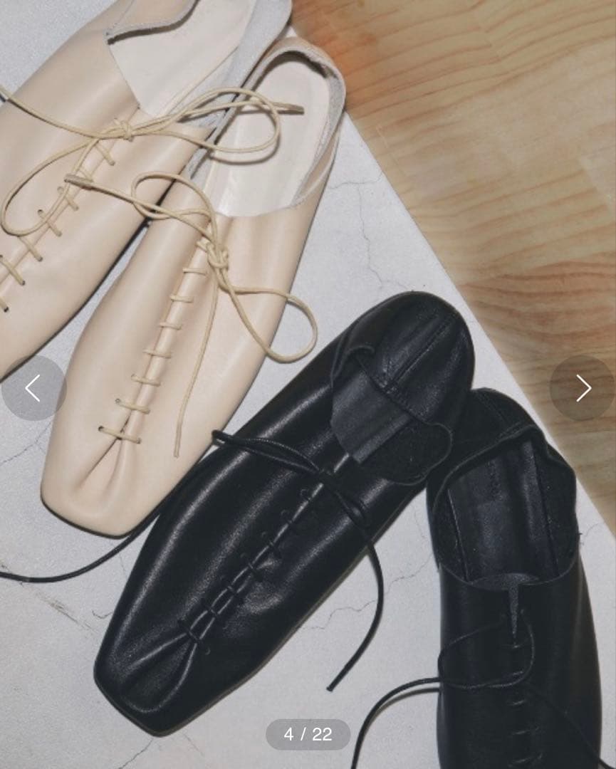 美品 TODAYFUL Laceup Leather Shoes ブラック