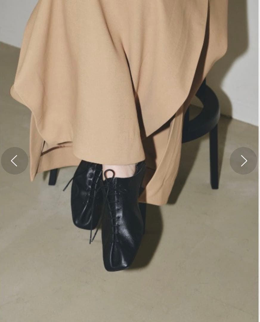 美品 TODAYFUL Laceup Leather Shoes ブラック