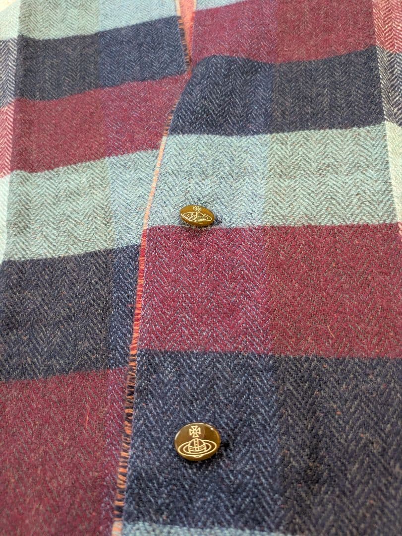 美品✨ヴィヴィアンウエストウッド チェック柄ウールマフラー