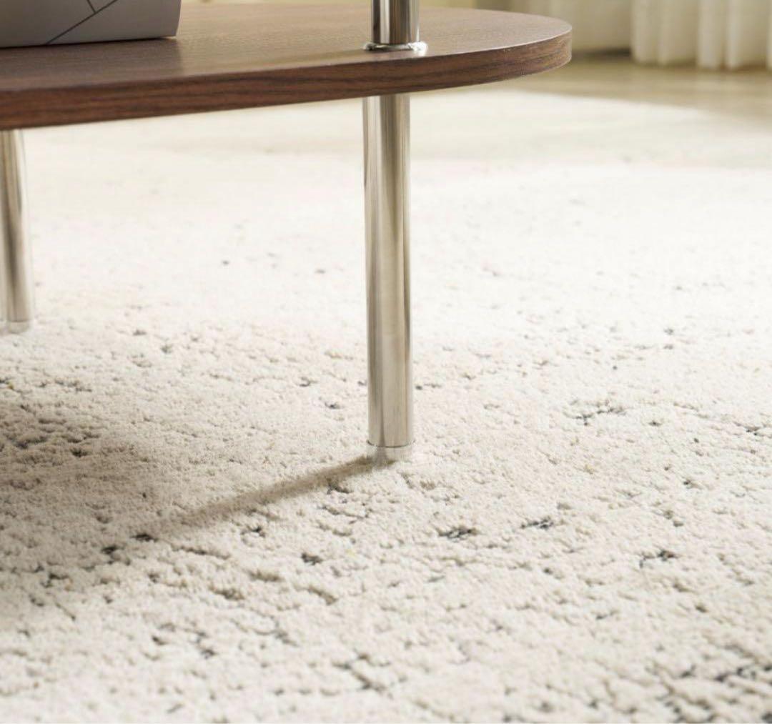 【新品未使用】オーバル型 ガラス センターテーブル ガラステーブル