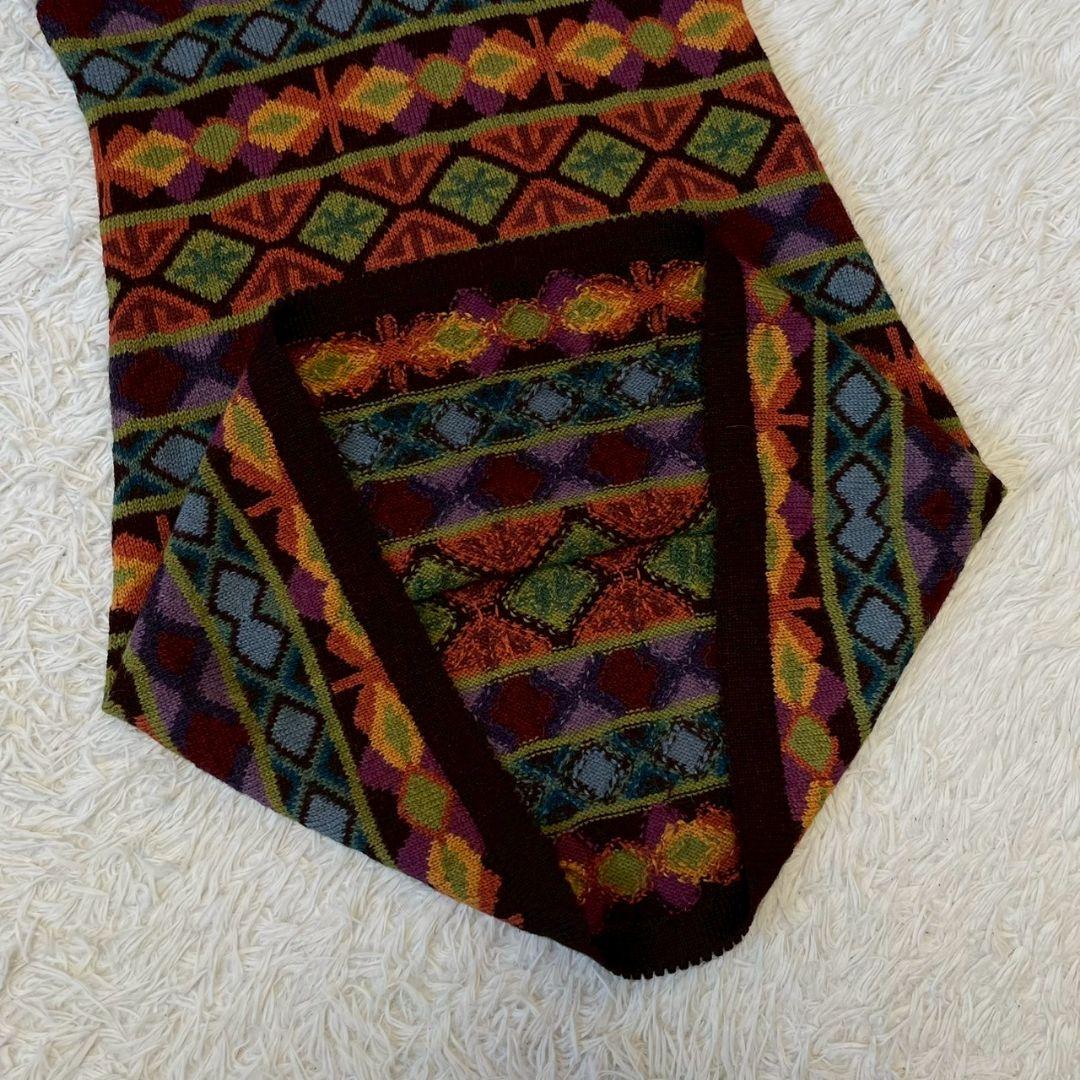 アルパカ専門店　T'IKA ニット　ワンピース　総柄 ペルー製