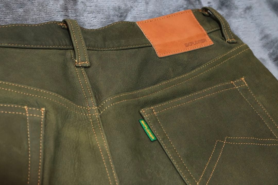 クシタニ EX-1220 エクスプローラージーンズ オリーブグリーン 35インチ