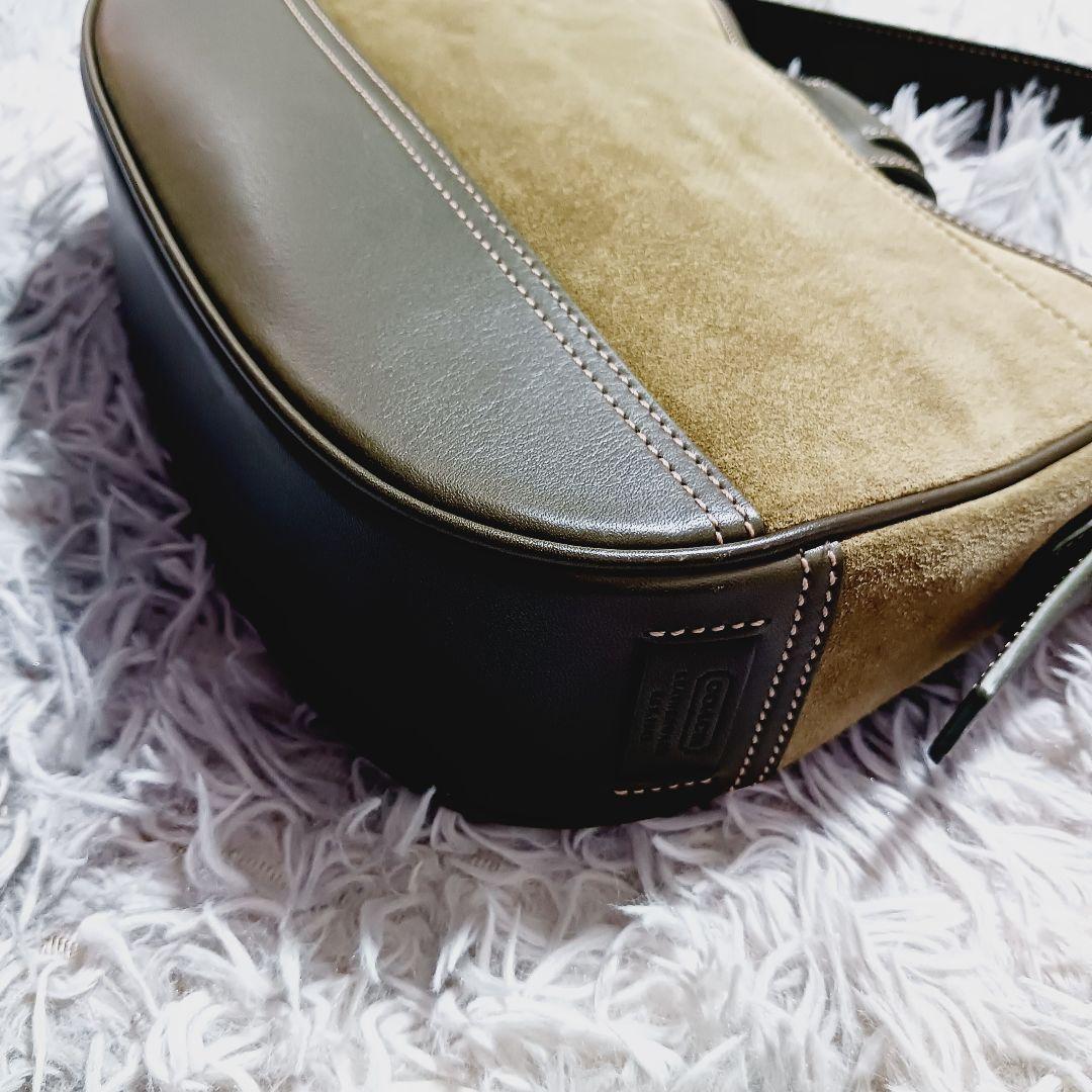 ​美品✨コーチ ソーホー ショルダーバッグ スエード レザー オリーブ 7589