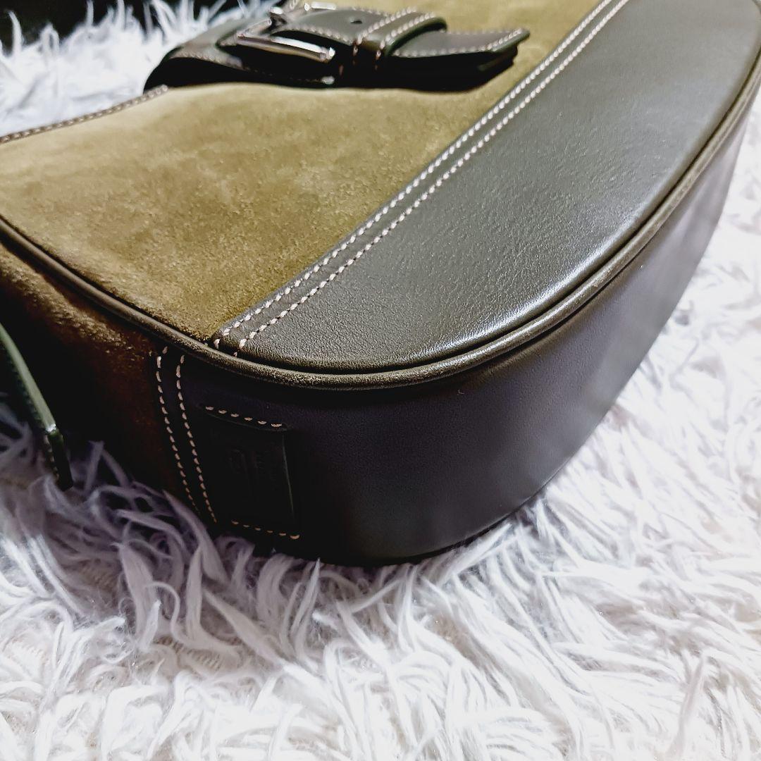 ​美品✨コーチ ソーホー ショルダーバッグ スエード レザー オリーブ 7589