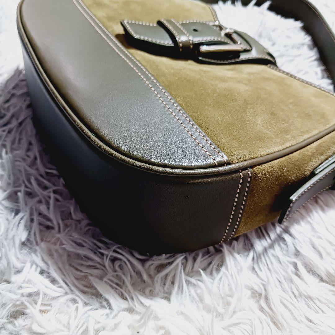 ​美品✨コーチ ソーホー ショルダーバッグ スエード レザー オリーブ 7589