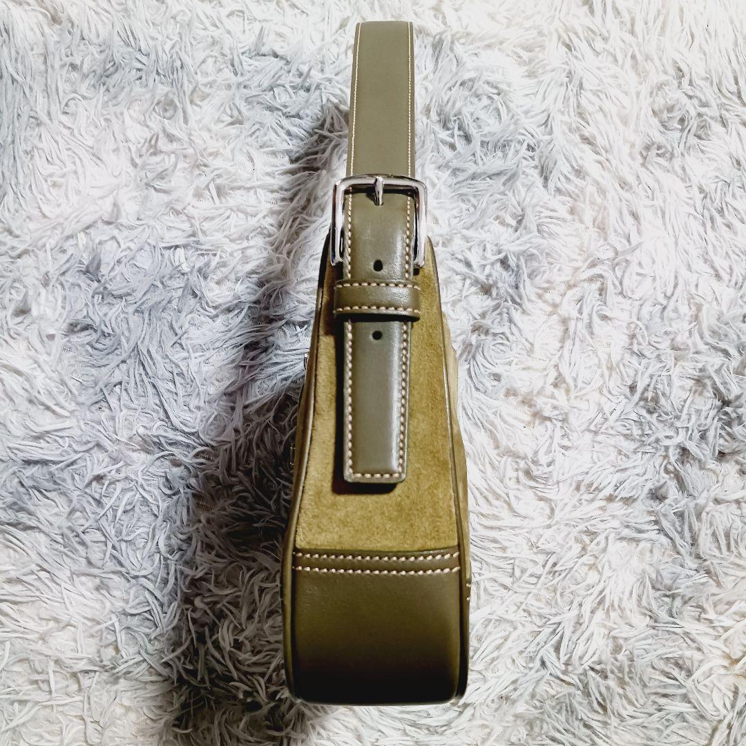 ​美品✨コーチ ソーホー ショルダーバッグ スエード レザー オリーブ 7589