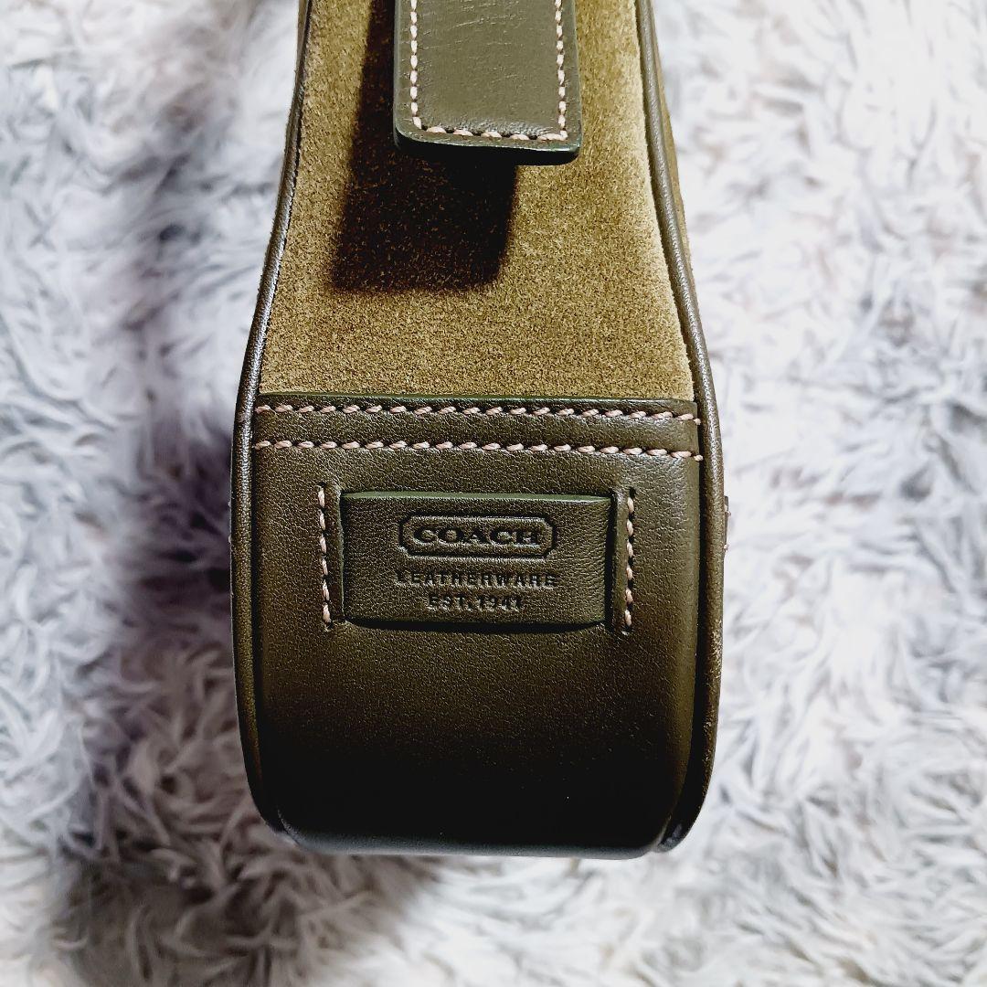 ​美品✨コーチ ソーホー ショルダーバッグ スエード レザー オリーブ 7589