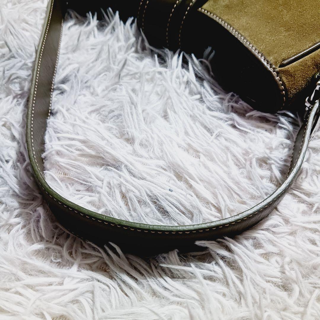 ​美品✨コーチ ソーホー ショルダーバッグ スエード レザー オリーブ 7589