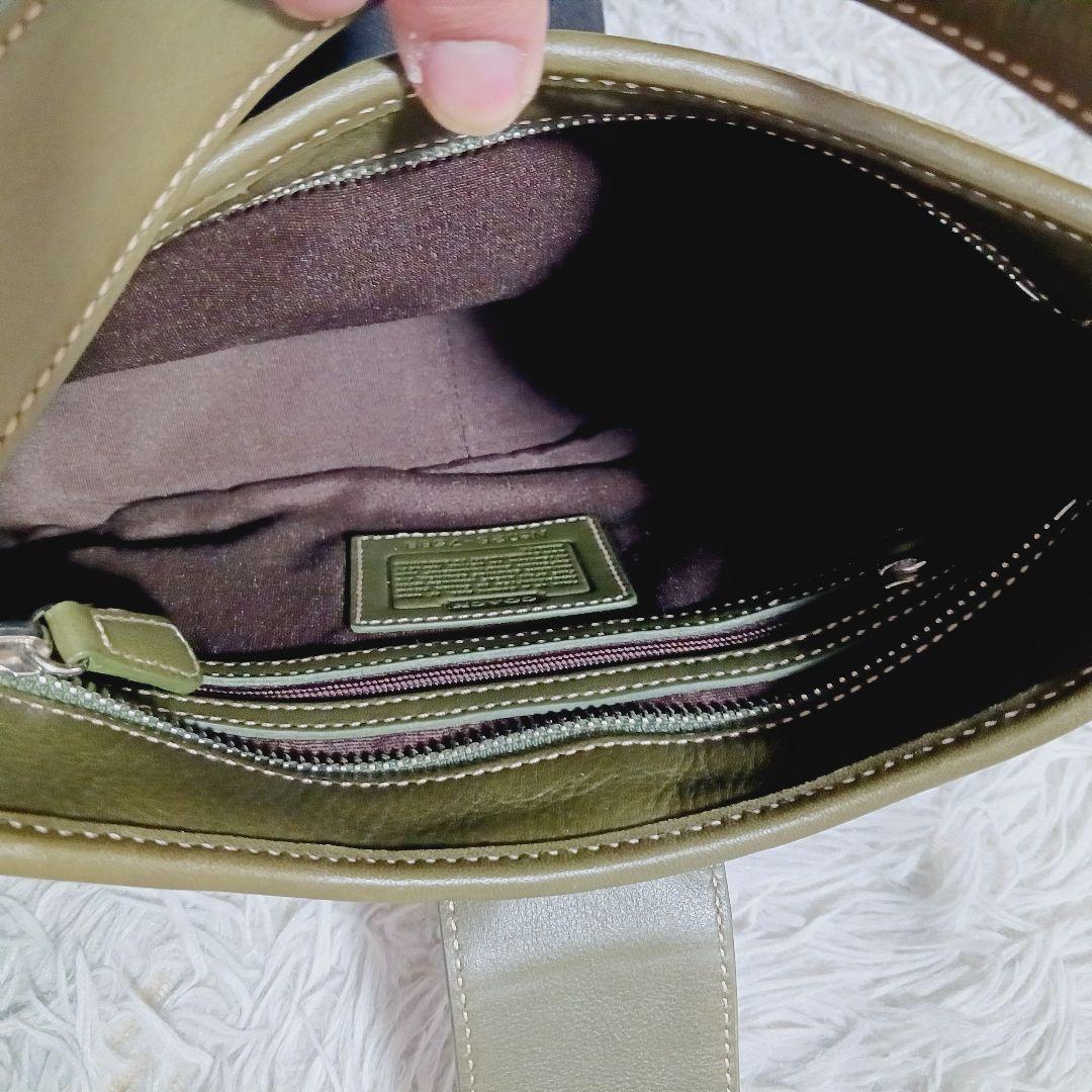 ​美品✨コーチ ソーホー ショルダーバッグ スエード レザー オリーブ 7589