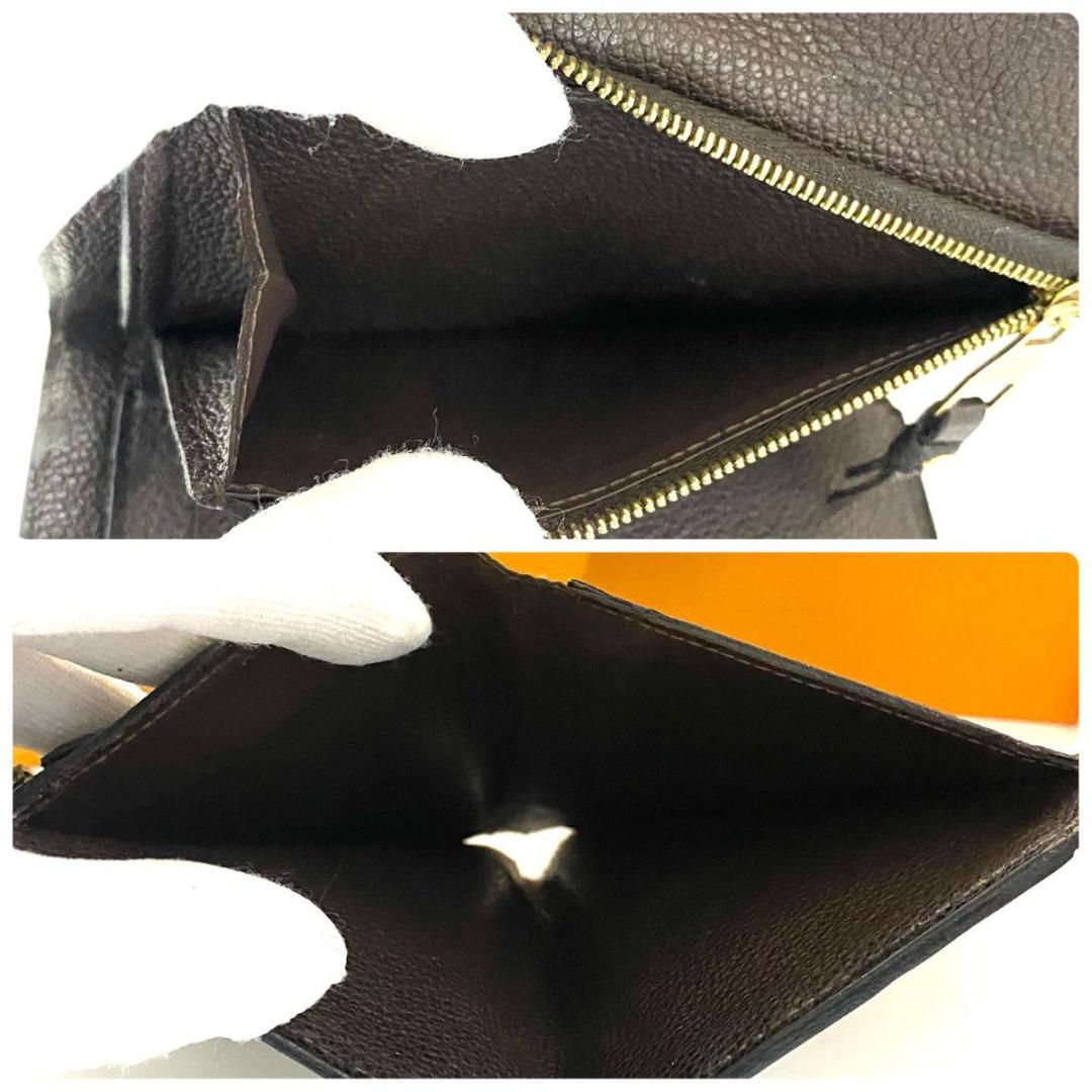 箱、保存袋付◎ポルトフォイユ キュリーズ アンプラント 三つ折り財布 モノグラム