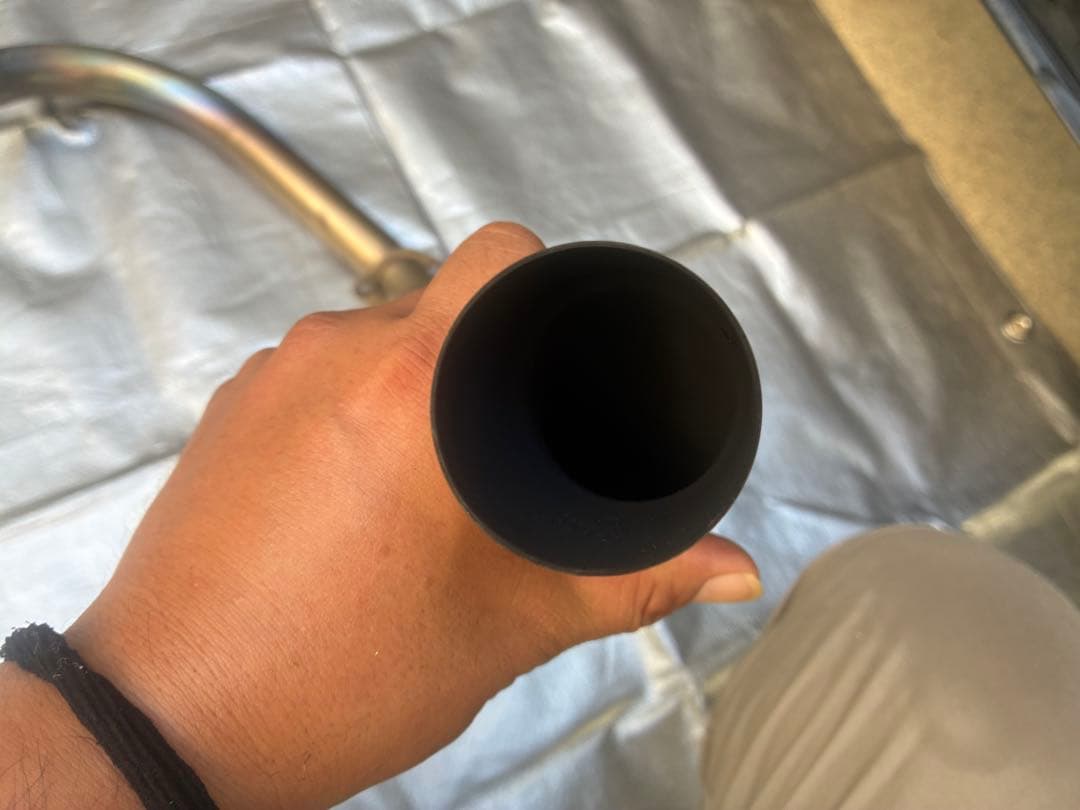 180sx　エイプ100 ヨシムラ　チタンマフラー　YB125SPにて使用