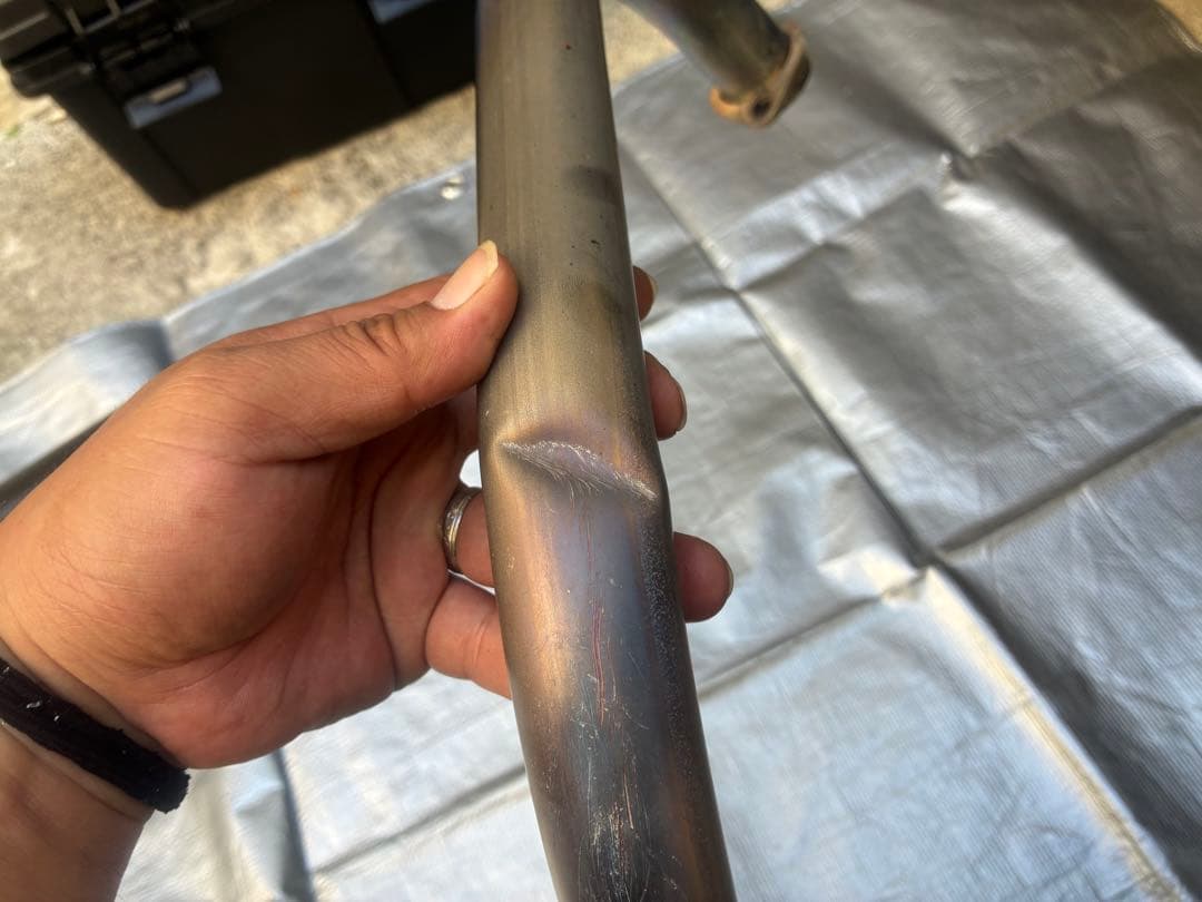 180sx　エイプ100 ヨシムラ　チタンマフラー　YB125SPにて使用