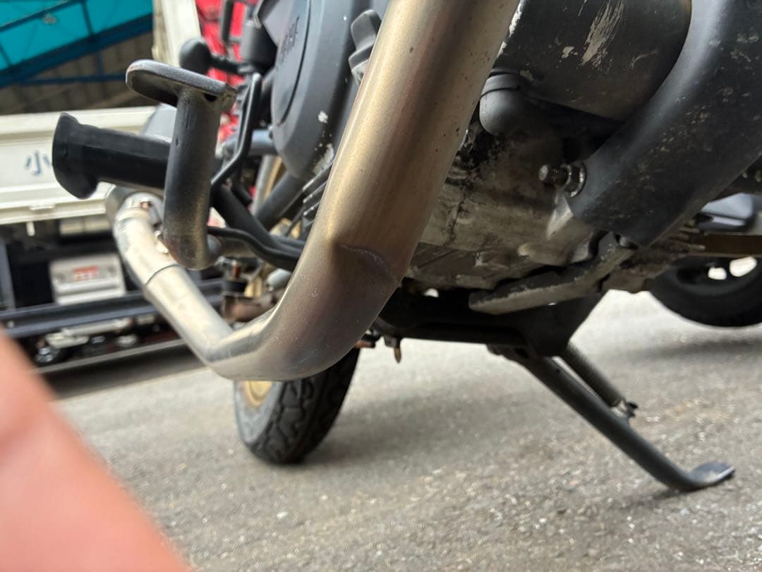 180sx　エイプ100 ヨシムラ　チタンマフラー　YB125SPにて使用