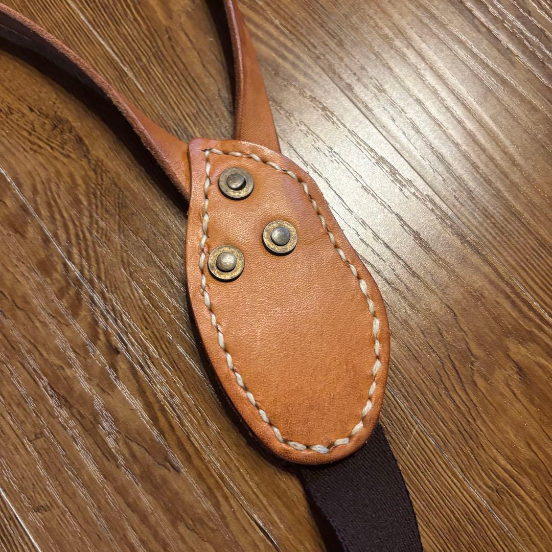 kapital レザーサスペンダー ブラウン