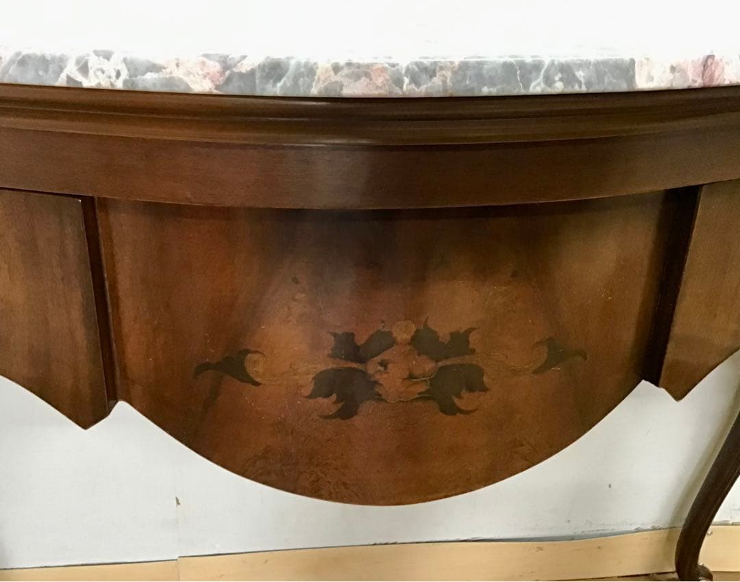 管128☆イタリア製☆象嵌細工☆大理石☆コンソールテーブル☆店舗・ホテル