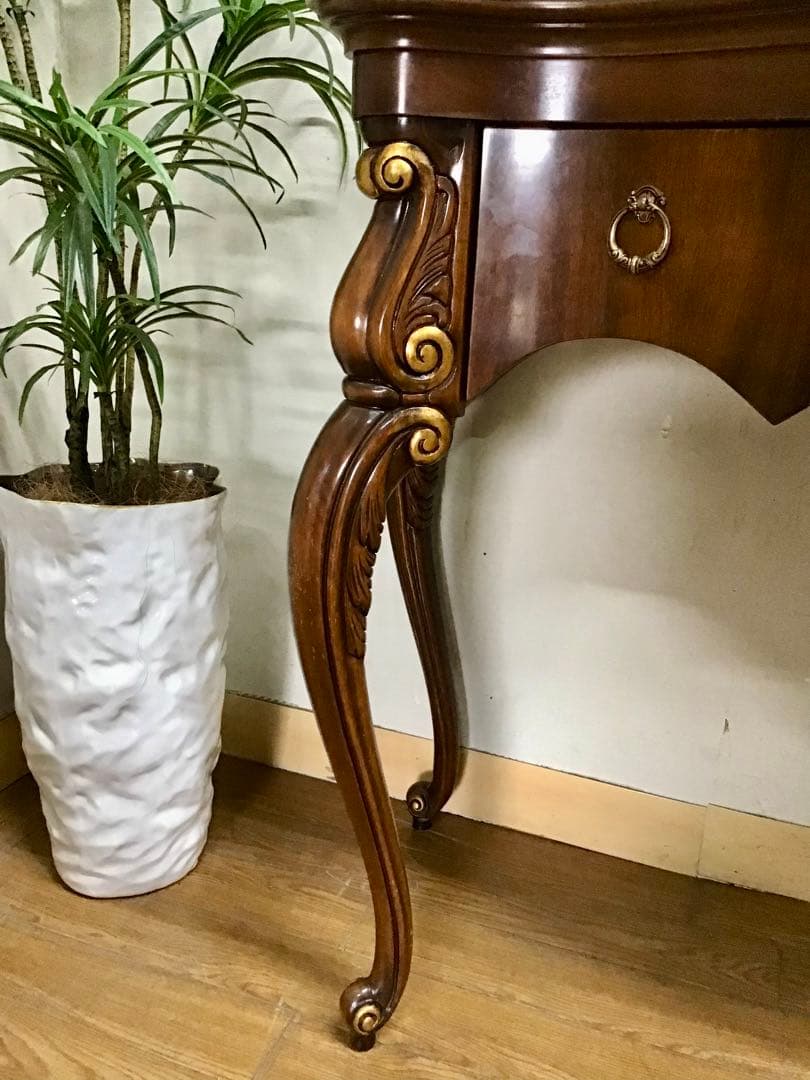 管128☆イタリア製☆象嵌細工☆大理石☆コンソールテーブル☆店舗・ホテル