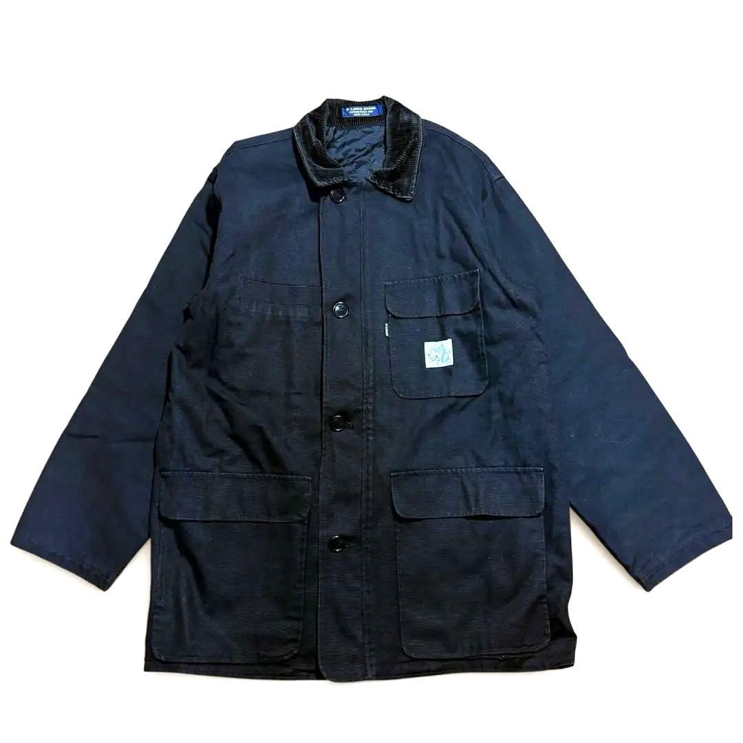 90’s XLARGE ワークジャケット USA製 犬ロゴ 黒 ブラック L