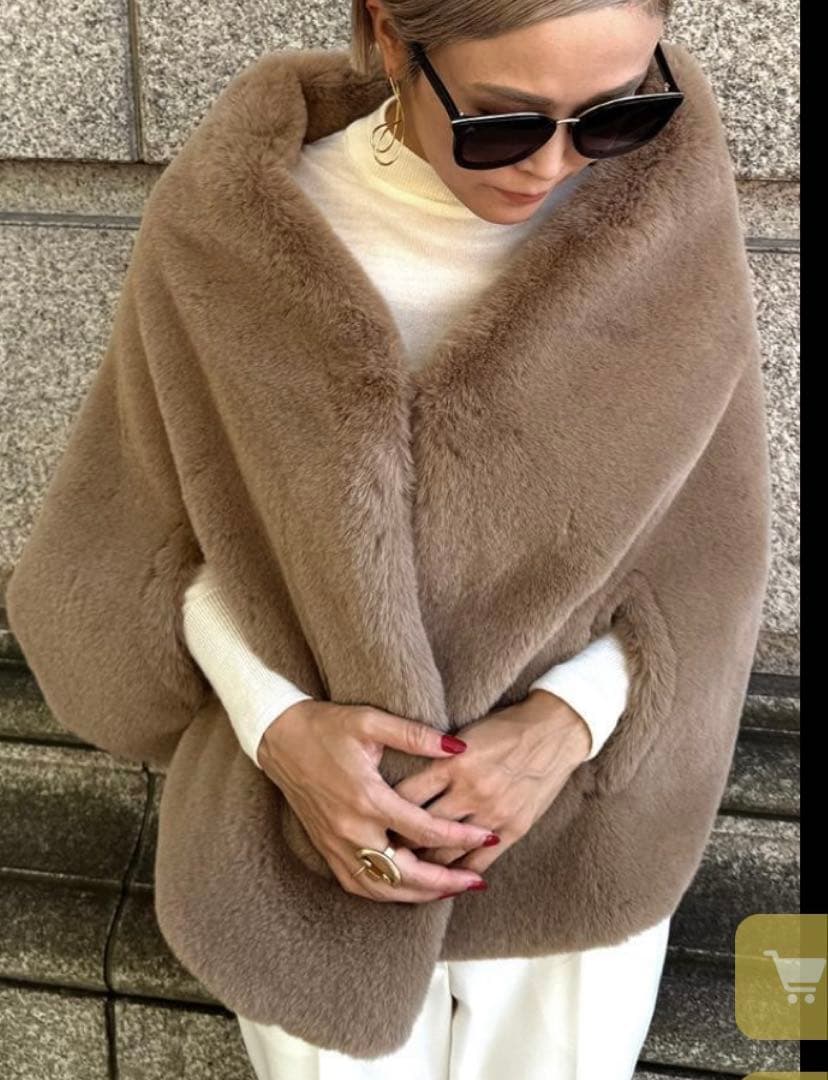 JENNE リッチボリュームファーケープ［新品未使用　タグ付］