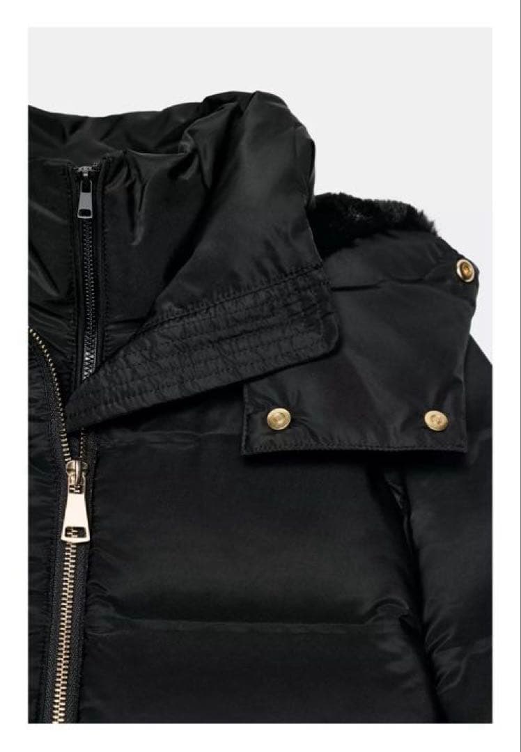 ZARA 撥水ウィンドブレーカーフード付きダウンジャケット　Lサイズ　新品