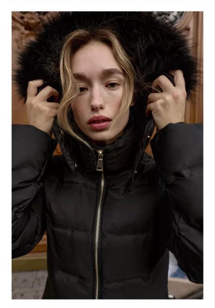 ZARA 撥水ウィンドブレーカーフード付きダウンジャケット　Lサイズ　新品