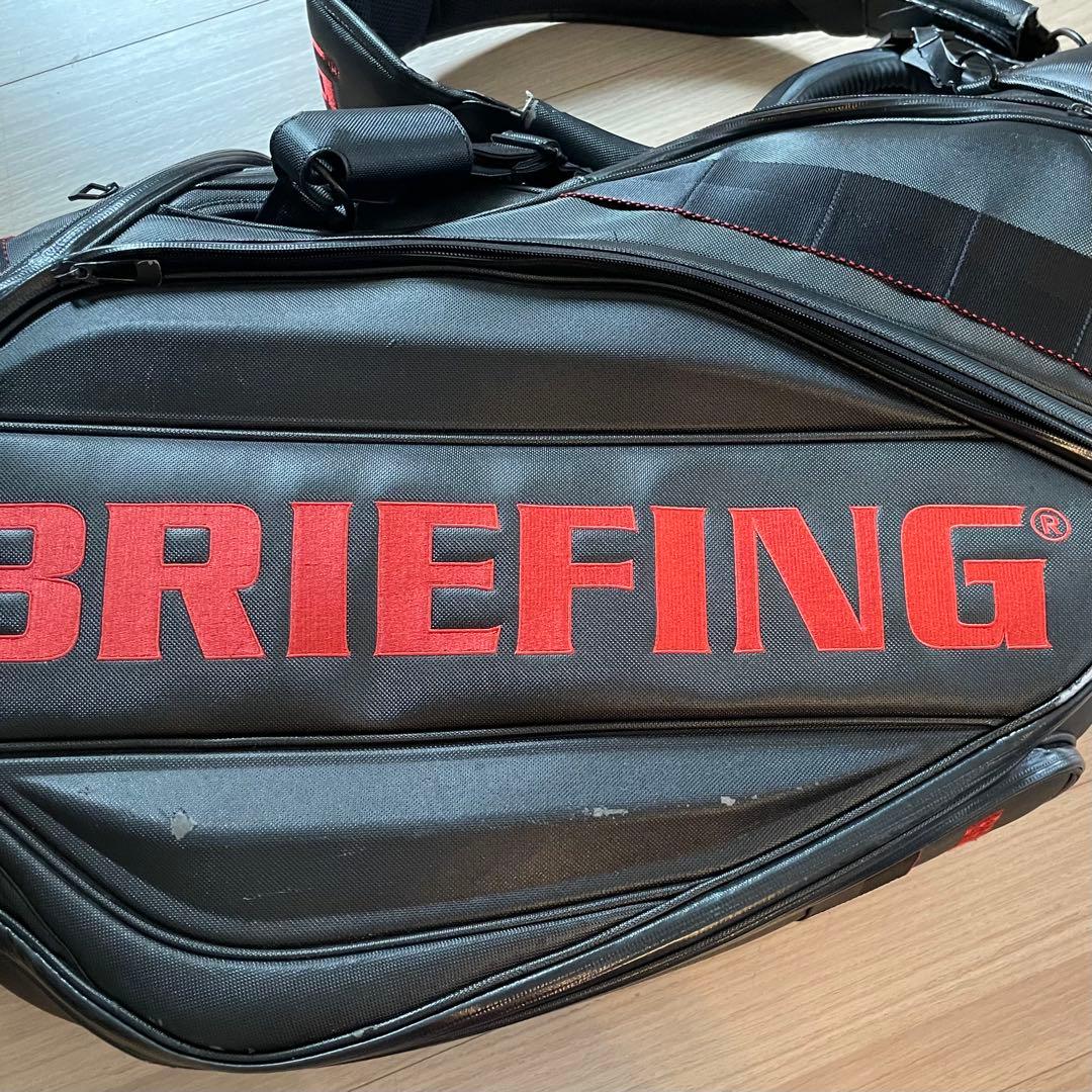 BRIEFING ゴルフキャディバッグ ブラック/レッド