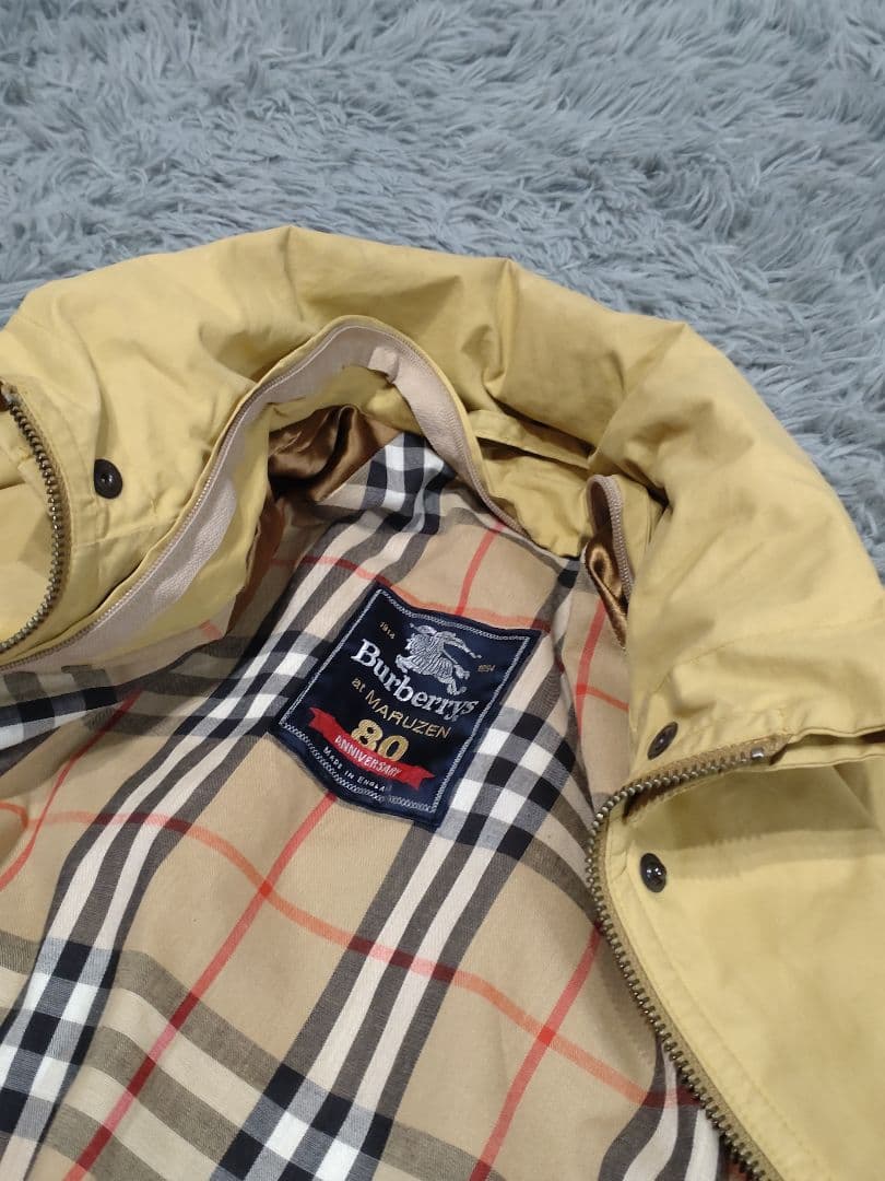 バーバリーズ/ステンカラーコート/ノバチェック/マスタード/80周年