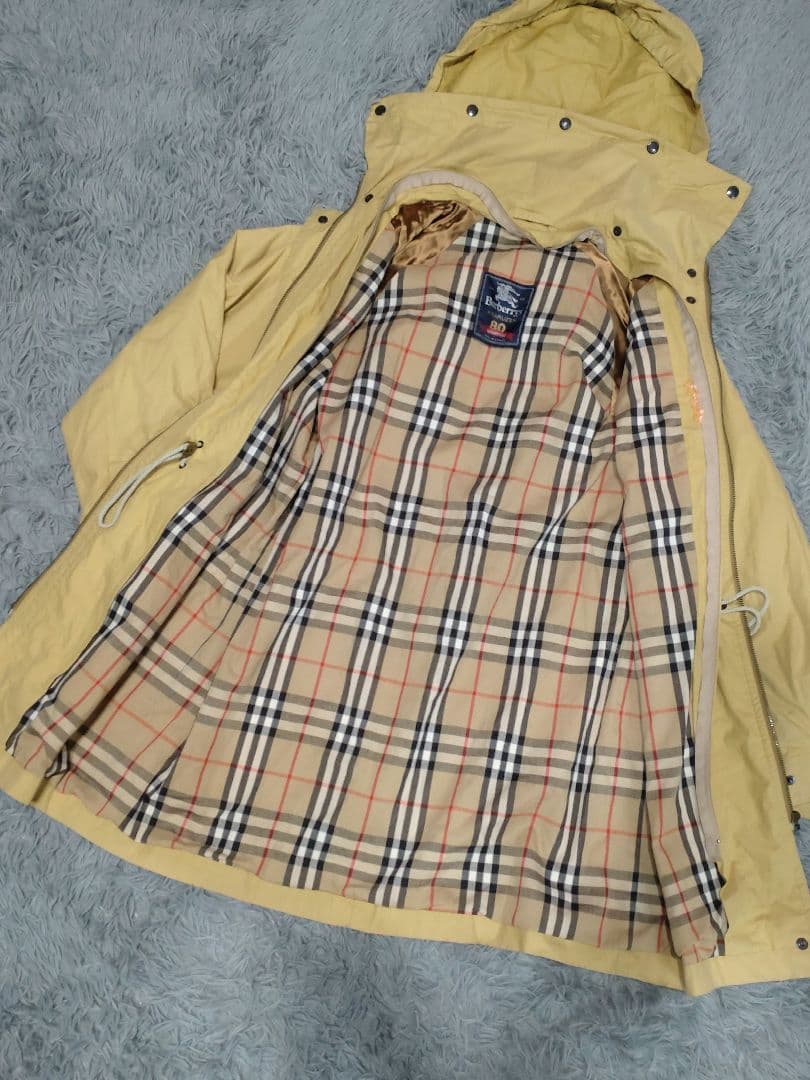 バーバリーズ/ステンカラーコート/ノバチェック/マスタード/80周年