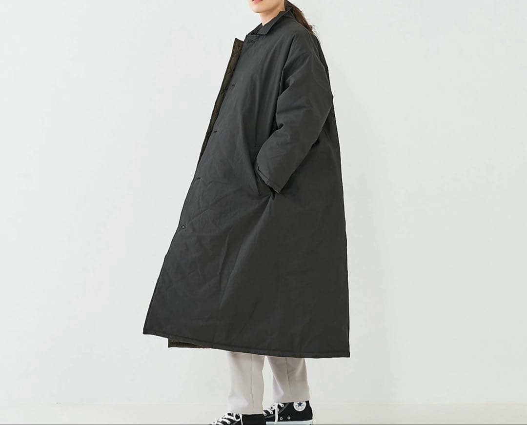 ヤーモ　キルティングラボコート　ネイビー