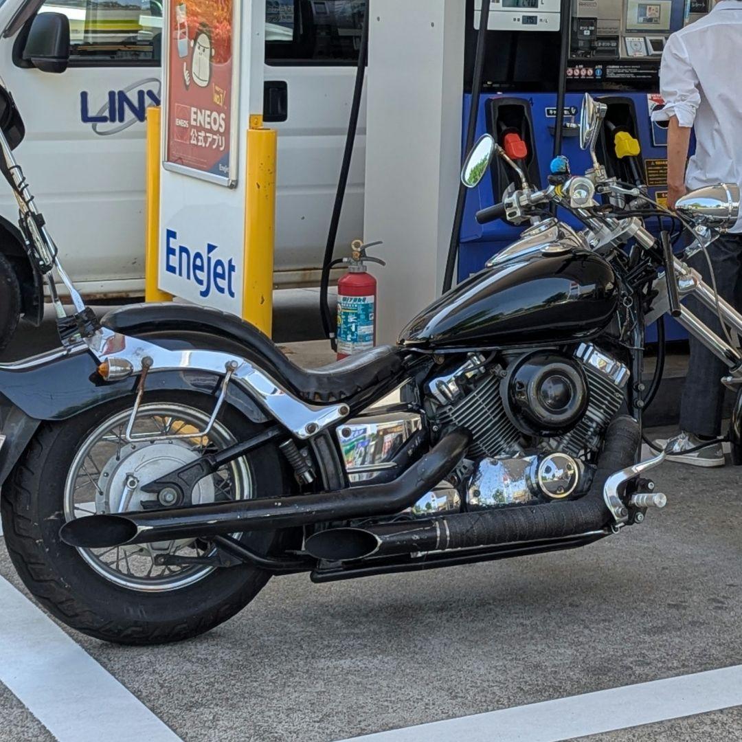 ドラッグスター400 スラッシュカットマフラー　70Φ　イージーライダース製