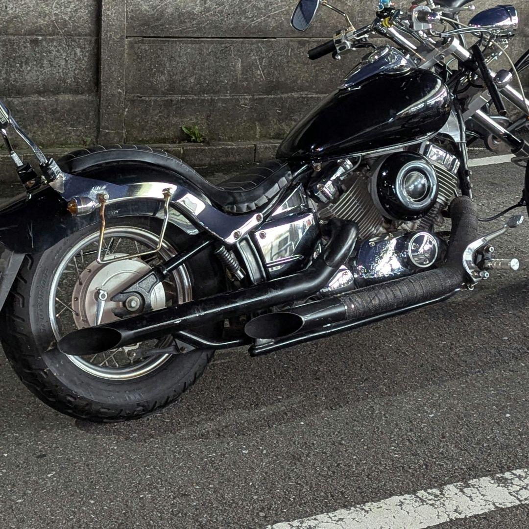 ドラッグスター400 スラッシュカットマフラー　70Φ　イージーライダース製