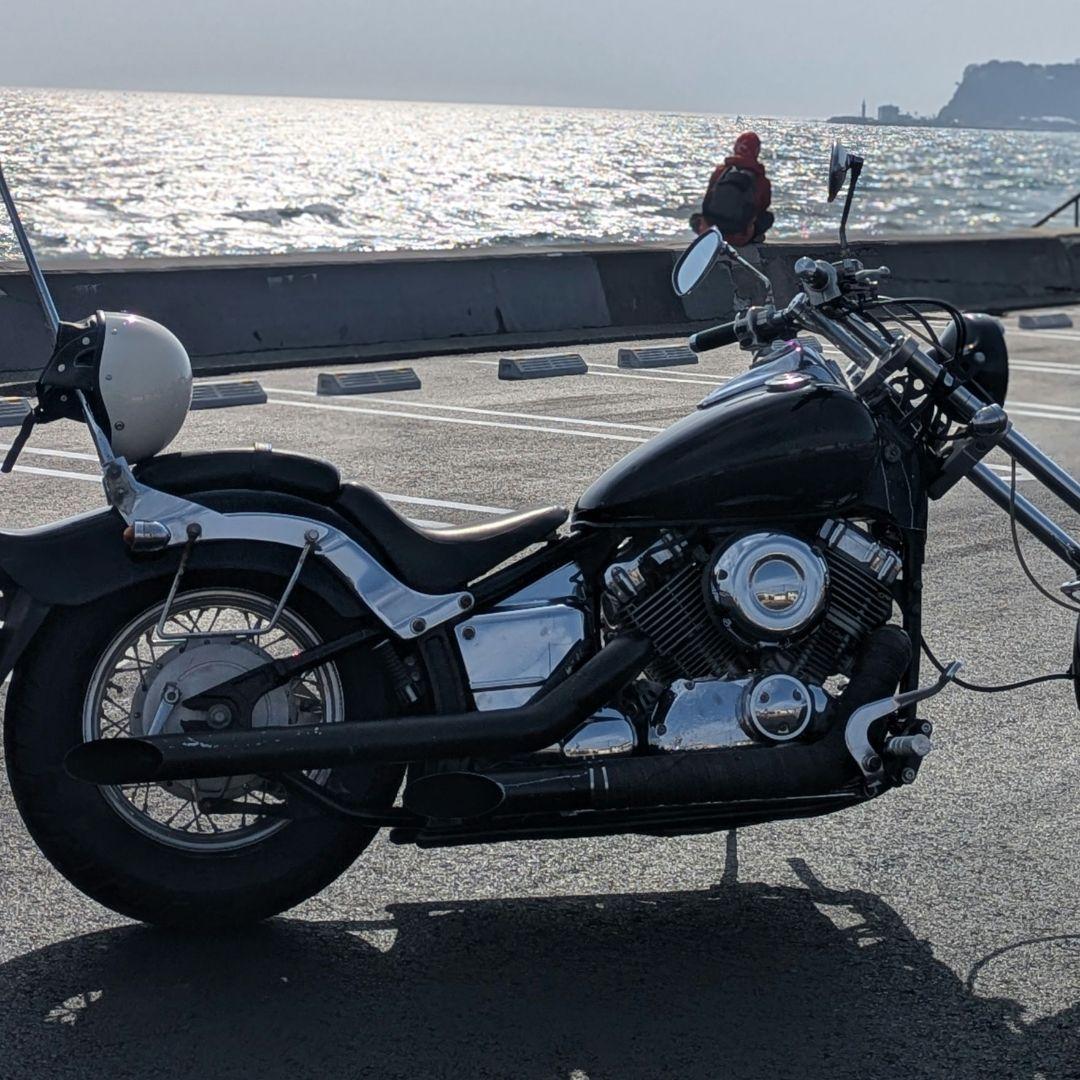 ドラッグスター400 スラッシュカットマフラー　70Φ　イージーライダース製