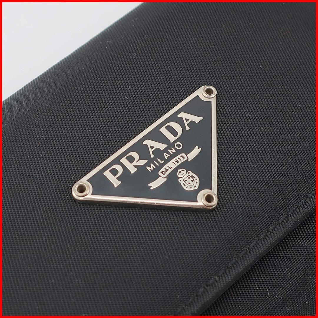 正規品 プラダ PRADA キーケース Key case ナイロン 三角ロゴ 黒