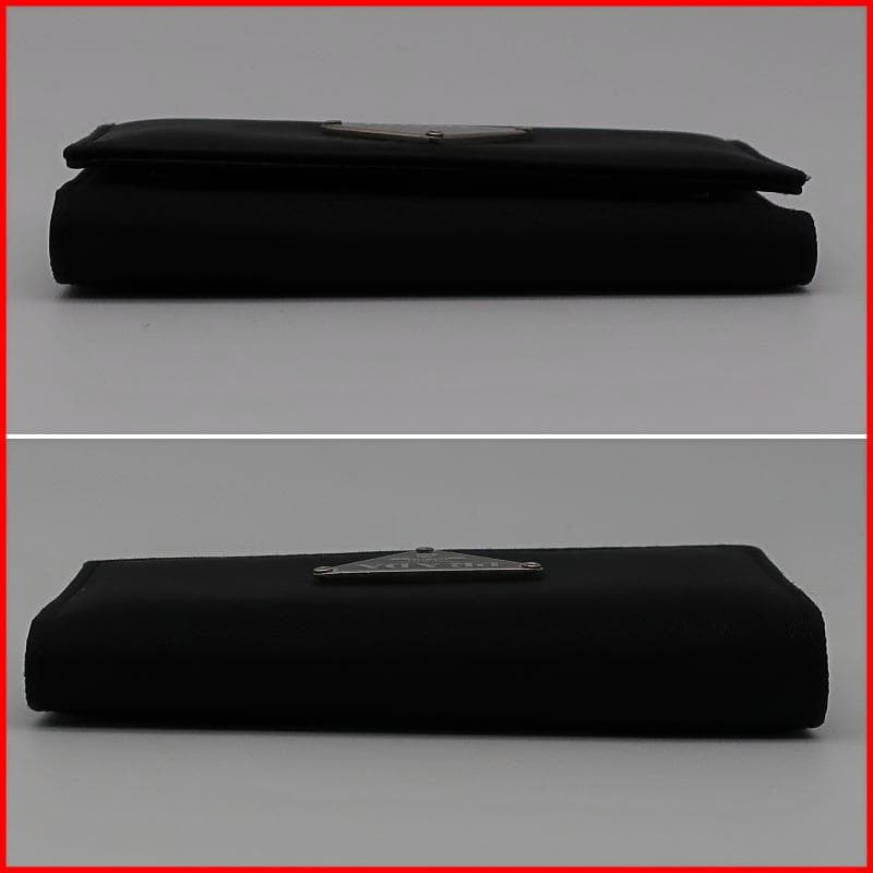 正規品 プラダ PRADA キーケース Key case ナイロン 三角ロゴ 黒