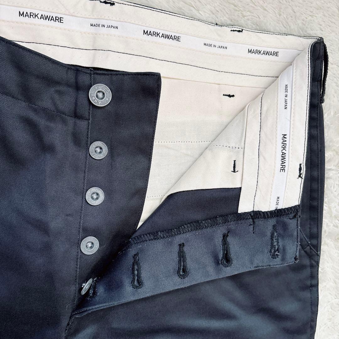 MARKAWARE マーカウェア チノパン ボタンフライ 光沢 日本製