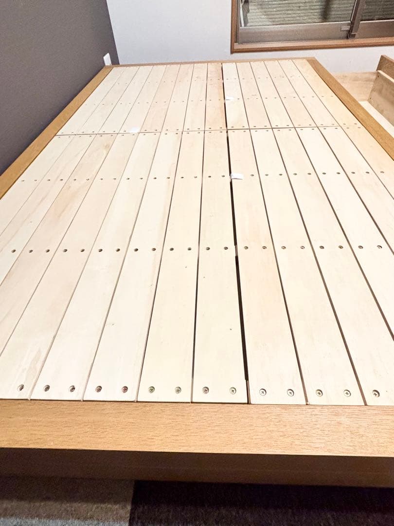 【直接引き取り・お渡し限定】無印良品　収納ベッド・セミダブル・オーク材