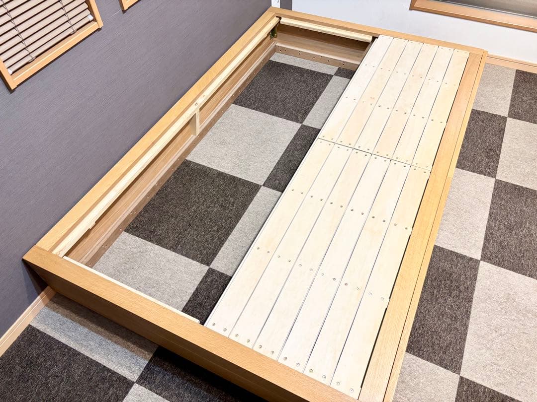 【直接引き取り・お渡し限定】無印良品　収納ベッド・セミダブル・オーク材