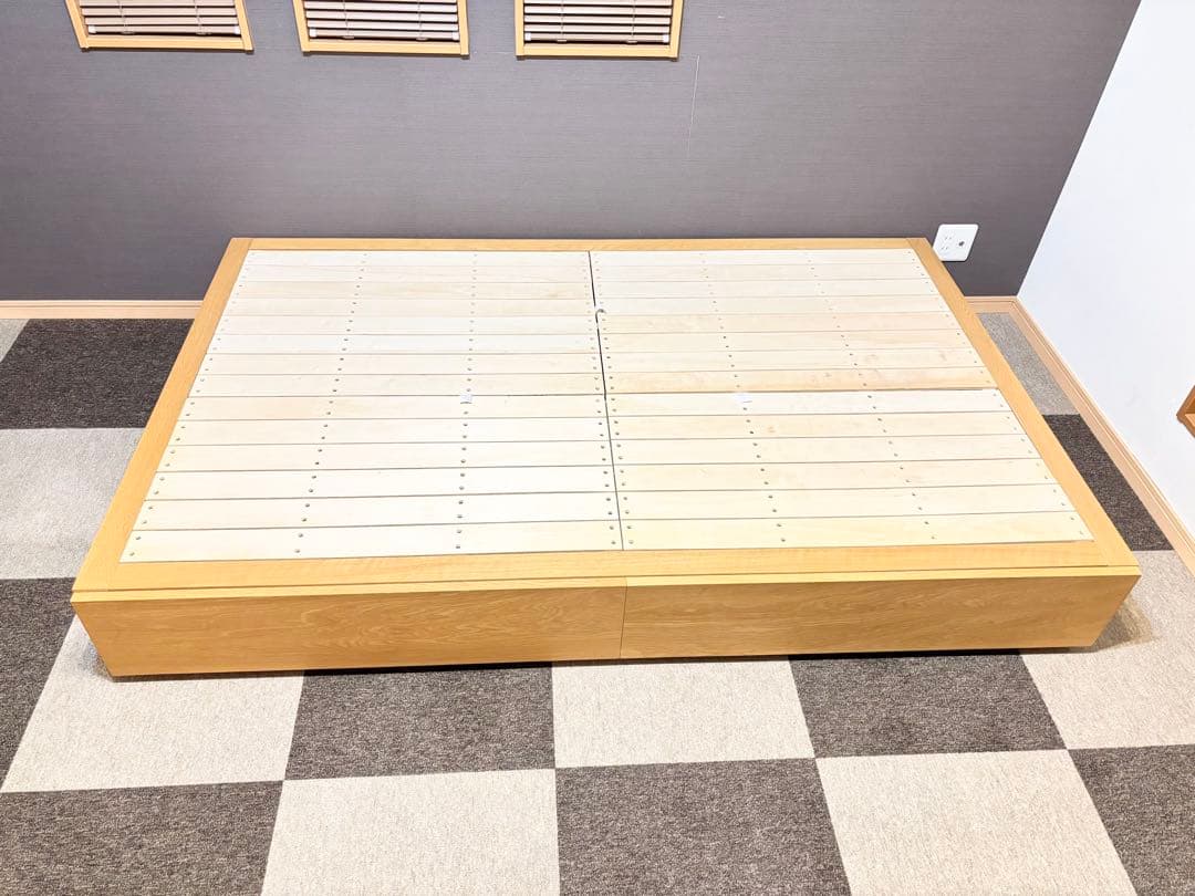 【直接引き取り・お渡し限定】無印良品　収納ベッド・セミダブル・オーク材