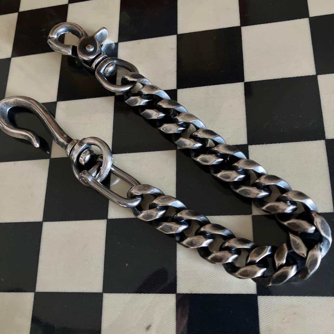 ブラス製　シルバーメッキ　ウォレットチェーン　新品未使用！wichard使用