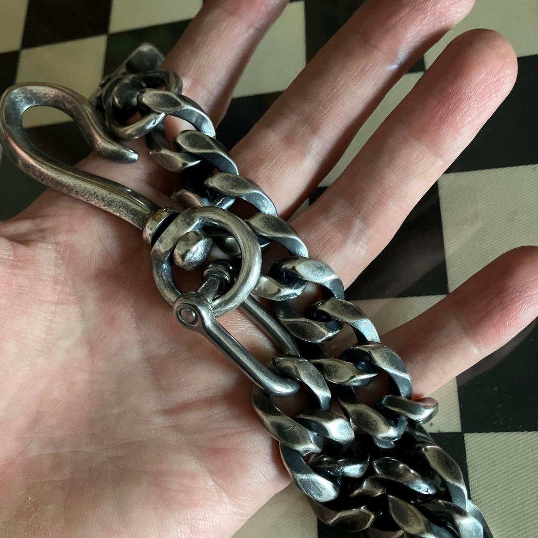 ブラス製　シルバーメッキ　ウォレットチェーン　新品未使用！wichard使用