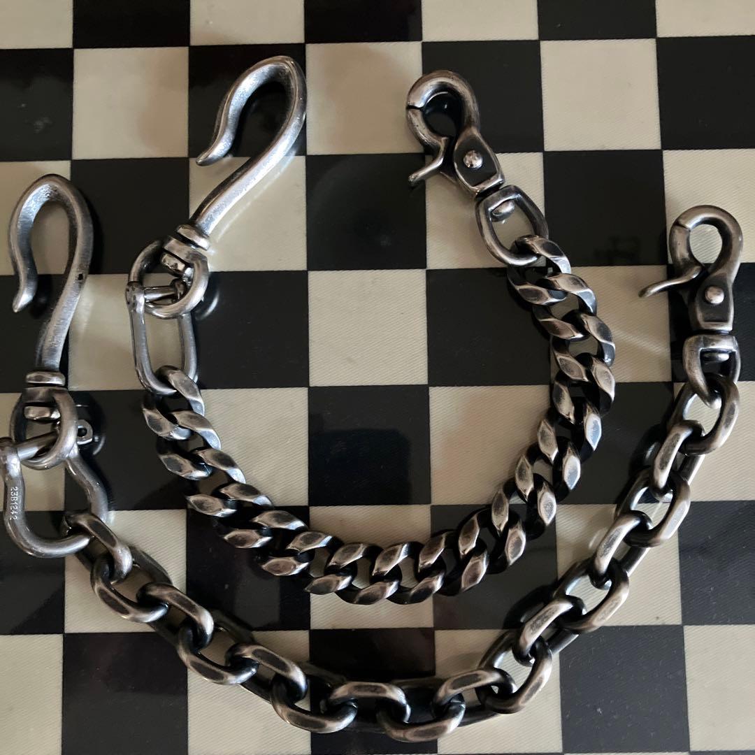 ブラス製　シルバーメッキ　ウォレットチェーン　新品未使用！wichard使用