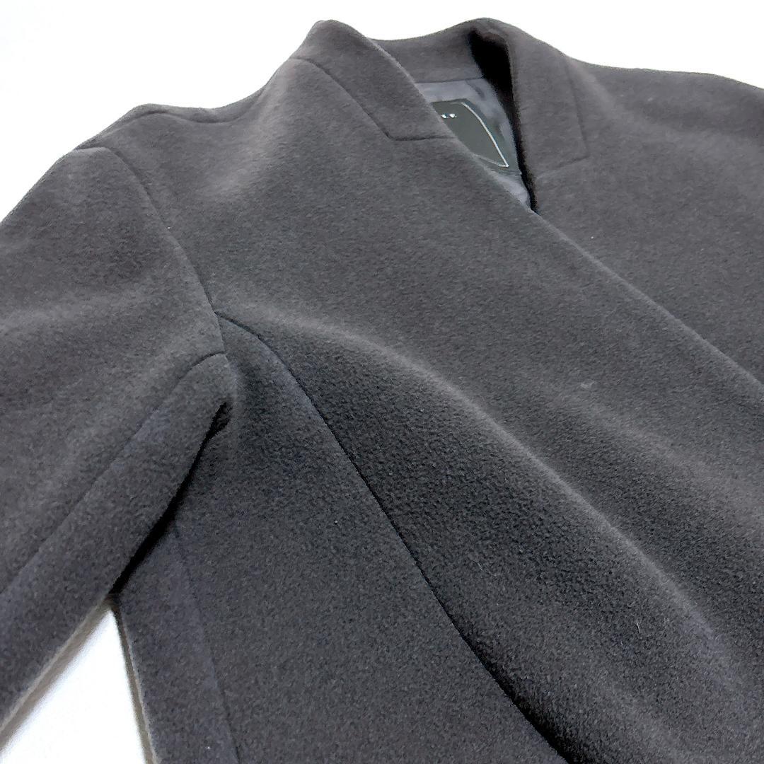 美品✨ノーブル MTRチェスターディテールVカラーコート カシミヤ混