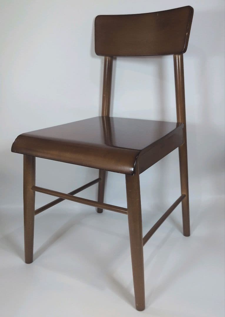 北欧レトロ 不二貿易 ミッド ラバーウッドチェアー 木製椅子 ダイニングチェア