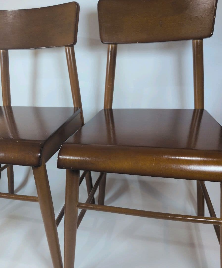 北欧レトロ 不二貿易 ミッド ラバーウッドチェアー 木製椅子 ダイニングチェア