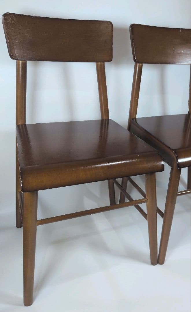 北欧レトロ 不二貿易 ミッド ラバーウッドチェアー 木製椅子 ダイニングチェア