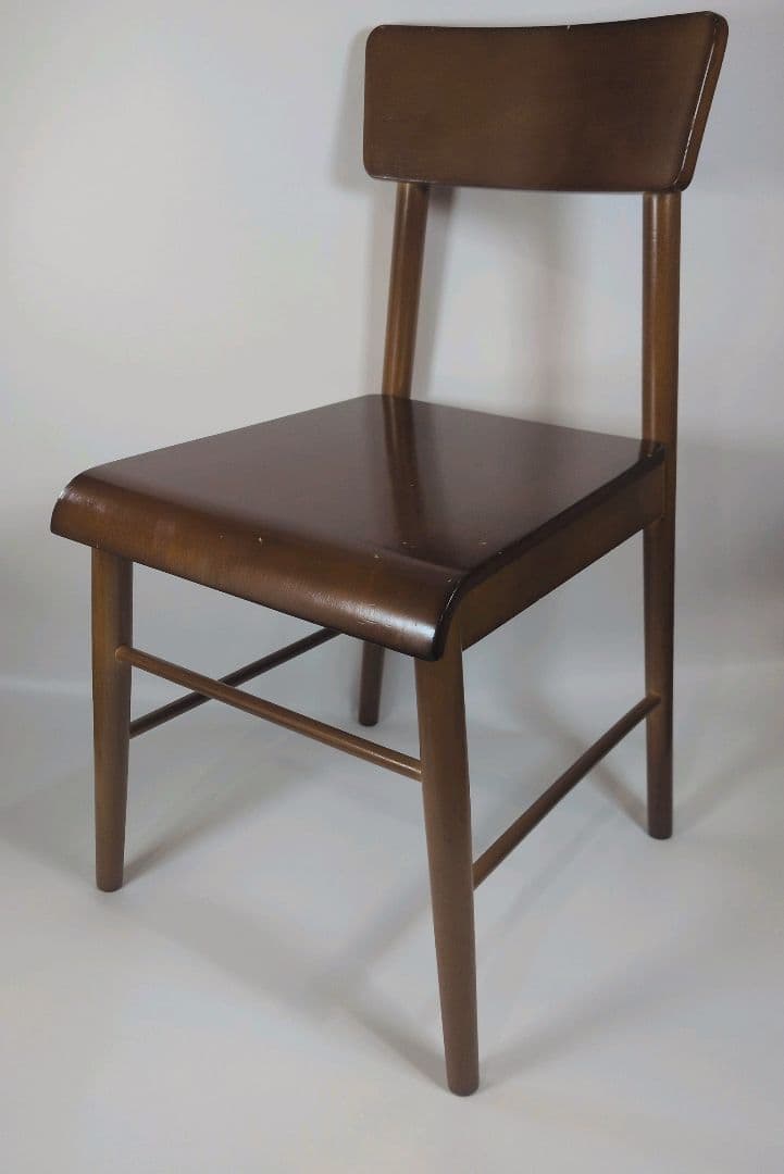 北欧レトロ 不二貿易 ミッド ラバーウッドチェアー 木製椅子 ダイニングチェア