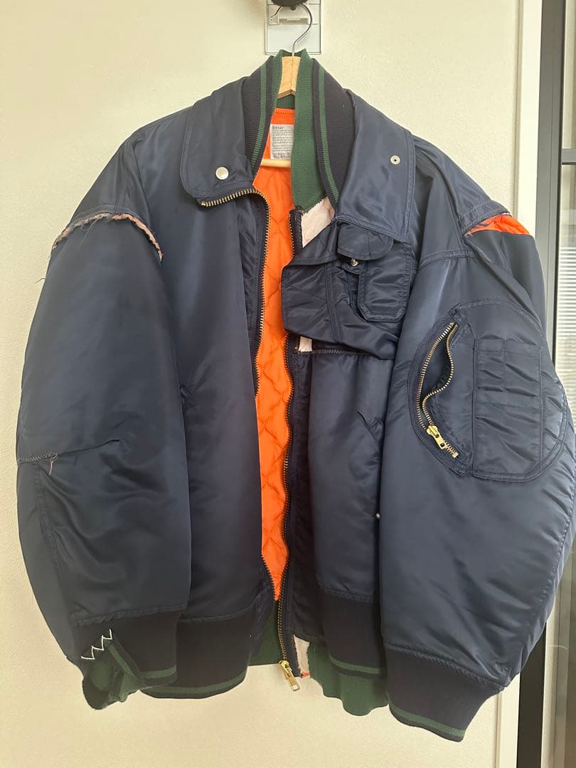 kolor MA-1 ボンバージャケット ネイビー　サイズ1