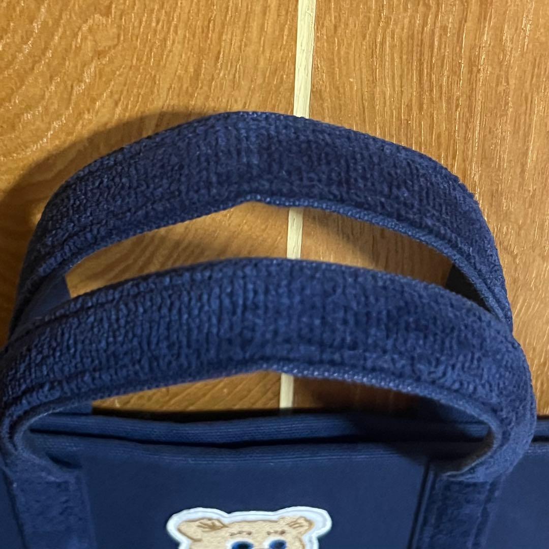 ラブラリーバイフェイラー オールドテディ ワッペントートバッグ 小 ネイビー